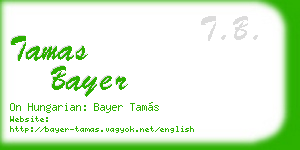 tamas bayer business card